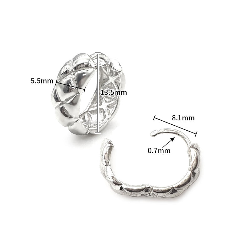 Quilting hoop earrings