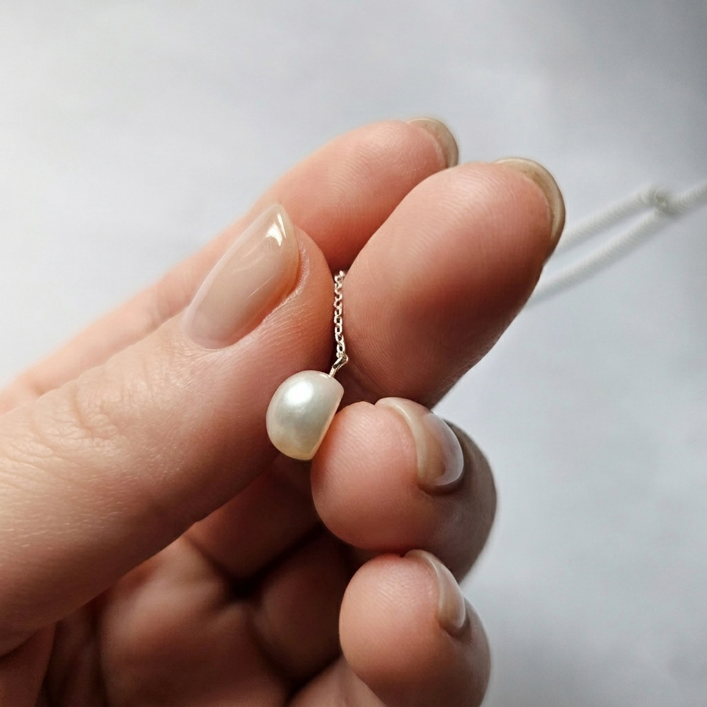 Flat Pearl Necklace