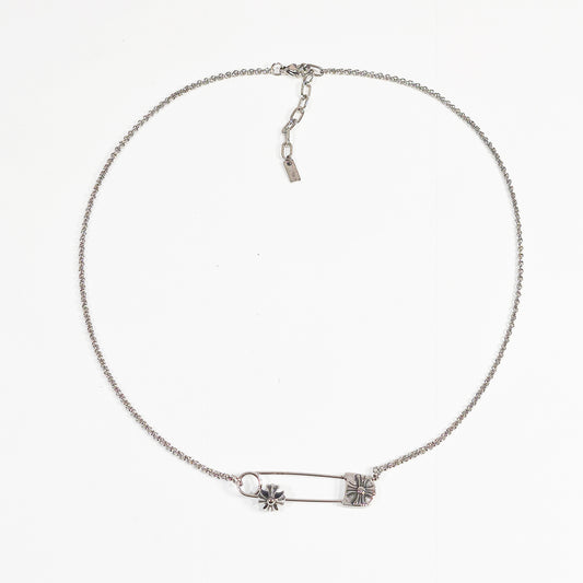 Cross Ball Pin Necklace