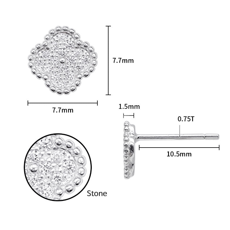 Clover CZ Earrings