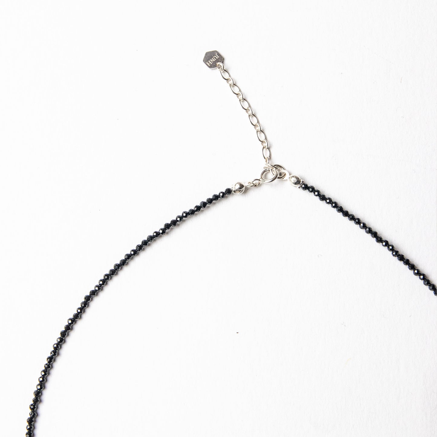 Black Spinel Silver Choker