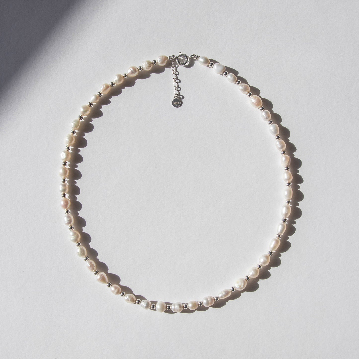 Pearl & Silver Bead Necklace