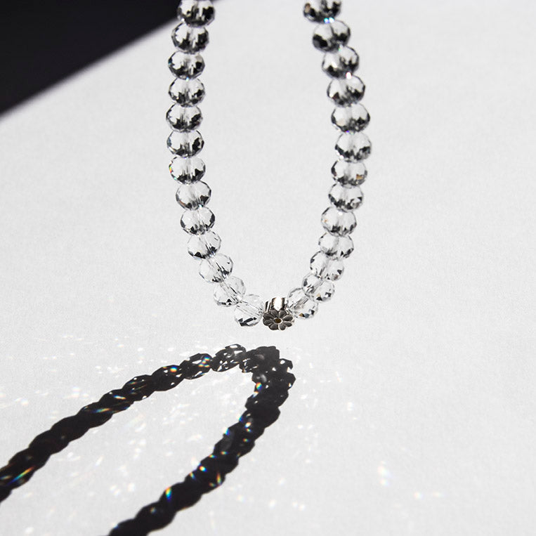 Daisy Silver Charm & Crystal Bracelet