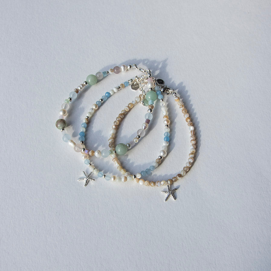 Green Stone Bead Bracelet