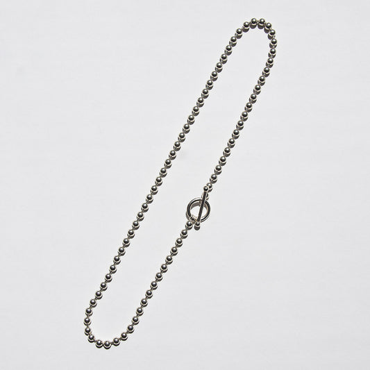 Silver Ball Chain Toggle Necklace