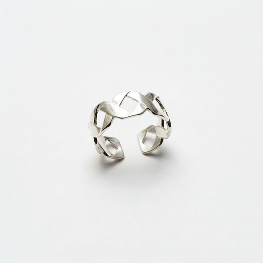 Silver Twist Open Ring